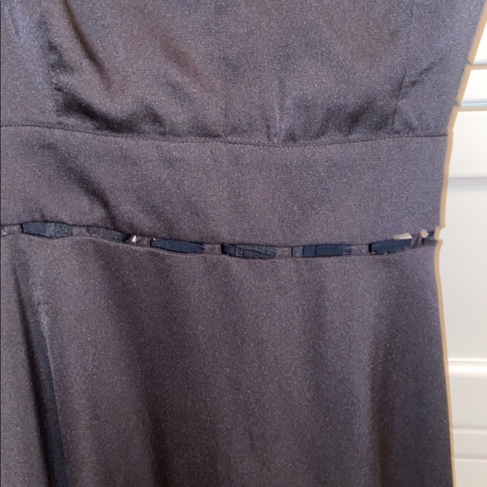 Wild Honey Black Silky Mini Cross-Back Tie Dress View 4